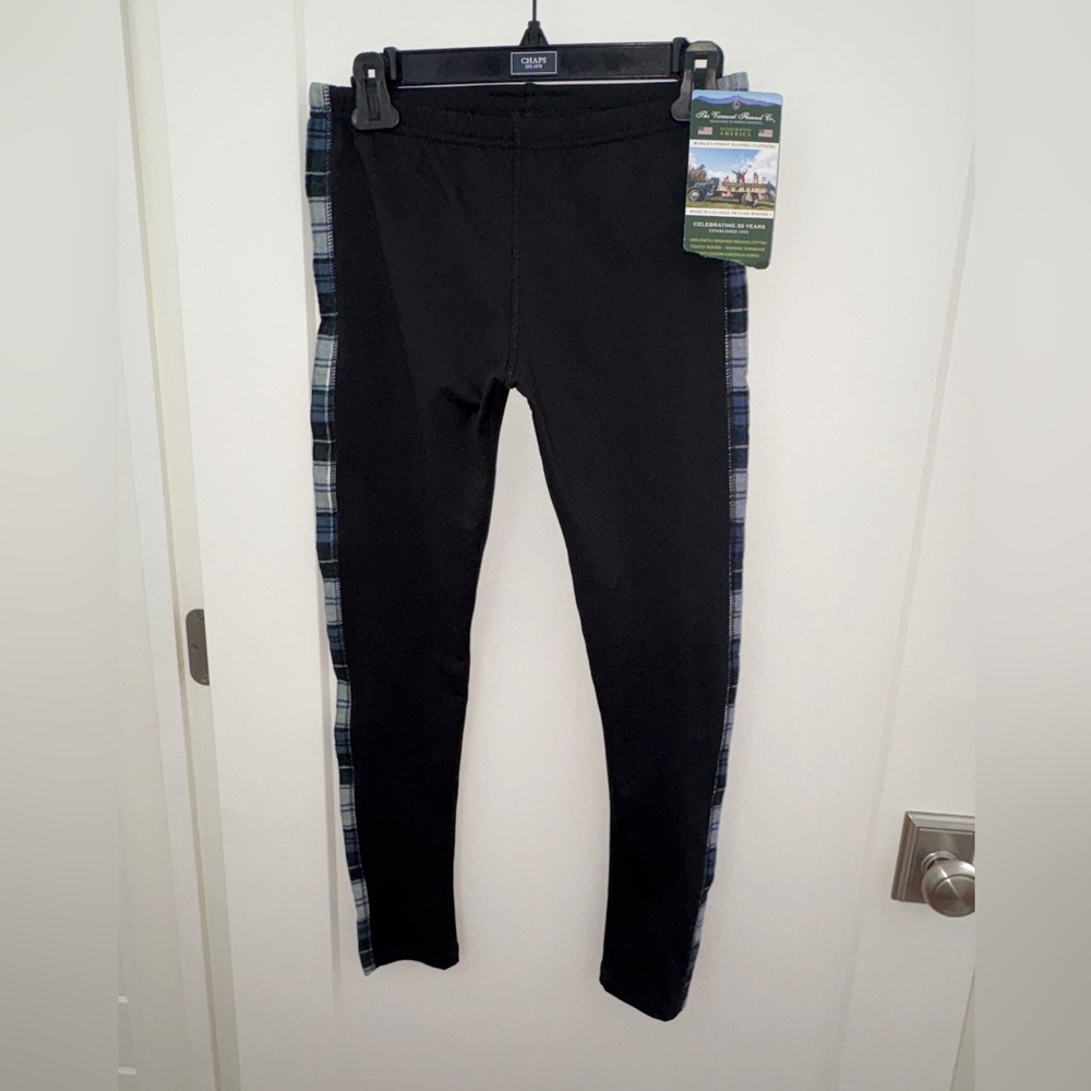 NWT The Vermont flannel Co. flannel leggings Campbell plaid youth sz 14/16